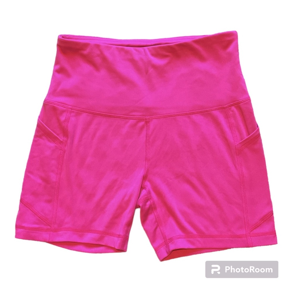 VOGO Athletica Yoga Shorts Womens Size Small Solid Pink With Pockets